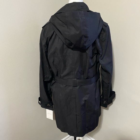 Brand new London Fog hooded Double collar belted trench coat - Picture 2 of 8